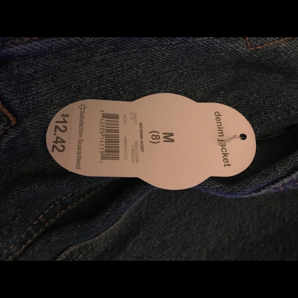 S🚫LD NWT Wonder Nation Denim Jacket (INDIGO DENIM) Size M(8) 100% Cotton - Picture 5 of 5